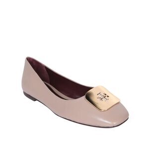 Tory Burch Georgia Leather Ballerina Pink Shoes Size 10.5